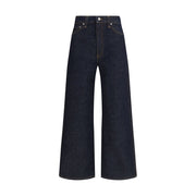 Khaite Blue Cotton Straight-Leg Jeans