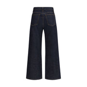 Khaite Blue Cotton Straight-Leg Jeans