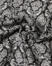 Dolce & Gabbana Black White Damask Patterned Lace Men Scarf