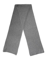Dolce & Gabbana Gray Cashmere Knit Neck Wrap Shawl Scarf