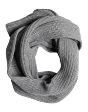 Dolce & Gabbana Gray Cashmere Knit Neck Wrap Shawl Scarf