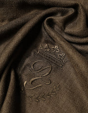Dolce & Gabbana Brown Cashmere Knit Neck Wrap Shawl  Scarf
