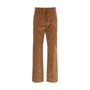 Max Mara Brown Cotton Casual Pants