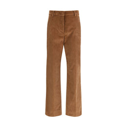 Max Mara Brown Cotton Casual Pants