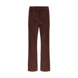 Max Mara Bordeaux Cotton Cropped Pants