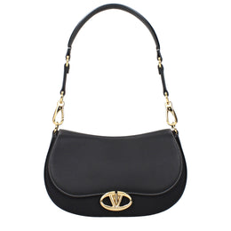 Valentino Garavani Black Leather Shoulder Bag