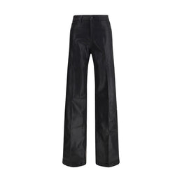 L'Agence Black Cotton Casual Pants