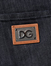 Dolce & Gabbana Black Cotton Stretch Skinny Denim Men Jeans