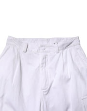 Dolce & Gabbana White Cotton Men Cargo Denim Trouser Jeans