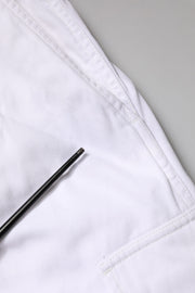 Dolce & Gabbana White Cotton Men Cargo Denim Trouser Jeans