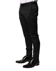 Dolce & Gabbana Black Viscose Dress Formal Men Trousers Pants