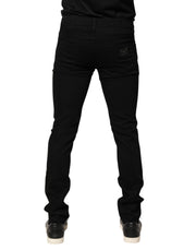 Dolce & Gabbana Black Sacred Heart Men Cotton Denim Jeans