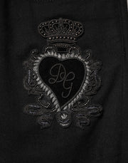 Dolce & Gabbana Black Sacred Heart Men Cotton Denim Jeans