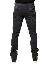 Jeckerson Dark Gray Mid Waist Skinny Fit Men Denim Trouser Jeans