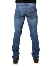 Just Cavalli Blue Washed Mid Waist Skinny Denim Trouser Jeans