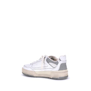 Golden Goose Gray Calf Leather Bos Taurus Chunky Sneakers