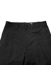 Valentino Black Mid Waist Men Tapered Dress Trouser Pants