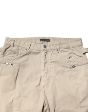 Daniele Alessandrini Beige Cotton Mid Waist Straight Men Denim Jeans