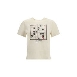 Max Mara Cream Cotton T-Shirt