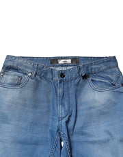 Verri Blue Washed Cotton Skinny Fit Men Denim Trouser Jeans