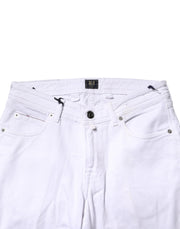 Briglia 1949 White Cotton Straight Fit Men Denim Trouser Jeans