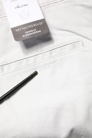 Daniele Alessandrini White Cotton Mid Waist Skinny Men Denim Jeans