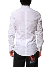 Dolce & Gabbana White GOLD Long Sleeves Formal Dress Shirt