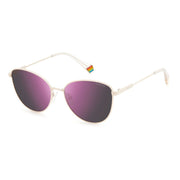 Polaroid Beige Stainless Steel Sunglasses
