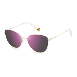 Polaroid Beige Stainless Steel Sunglasses