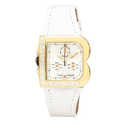 Laura Biagiotti White Leather Dress Watch