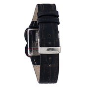 Laura Biagiotti Black Leather Dress Watch