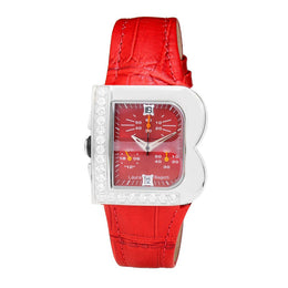 Laura Biagiotti Red Leather Dress Watch