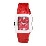 Laura Biagiotti Red Leather Dress Watch
