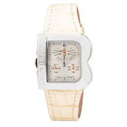 Laura Biagiotti Beige Leather Dress Watch