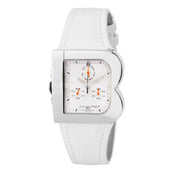 Laura Biagiotti White Leather Dress Watch