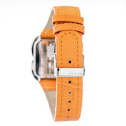Laura Biagiotti Orange Leather Dress Watch
