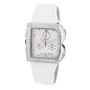 Laura Biagiotti White Leather Dress Watch