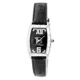 Laura Biagiotti Black Leather Dress Watch