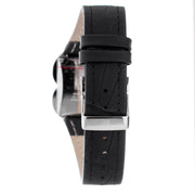 Laura Biagiotti Black Leather Dress Watch