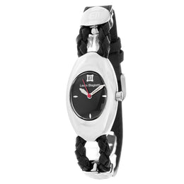 Laura Biagiotti Black Leather Dress Watch