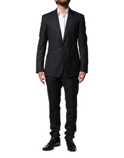 Dolce & Gabbana Black Wool Single Breasted Men 2 Piece Suit