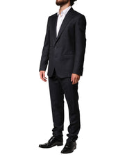 Dolce & Gabbana Black Wool Single Breasted Men 2 Piece Suit