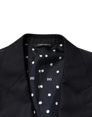 Dolce & Gabbana Black Wool Single Breasted Men 2 Piece Suit