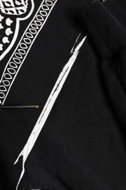 Dolce & Gabbana Black Bandana Hooded Men Sweatshirt Sweater