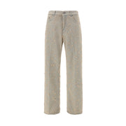 Haikure Light Blue Cotton Straight-Leg Jeans