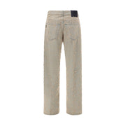Haikure Light Blue Cotton Straight-Leg Jeans