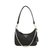 Prada Black Calf Leather Bos Taurus Shoulder Bag