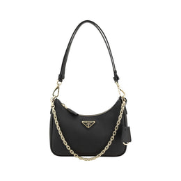 Prada Black Calf Leather Bos Taurus Shoulder Bag