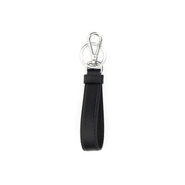 Prada Black Stainless Steel Keychain