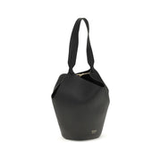 Khaite Black Calf Leather Bos Taurus Shoulder Bag